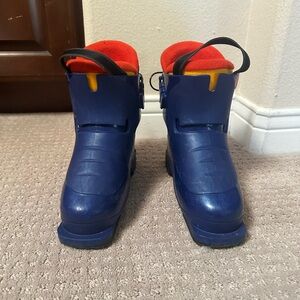 Salomon Blue and Red Kids Ski Boots